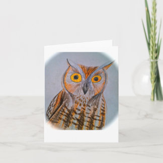 Screech owl card