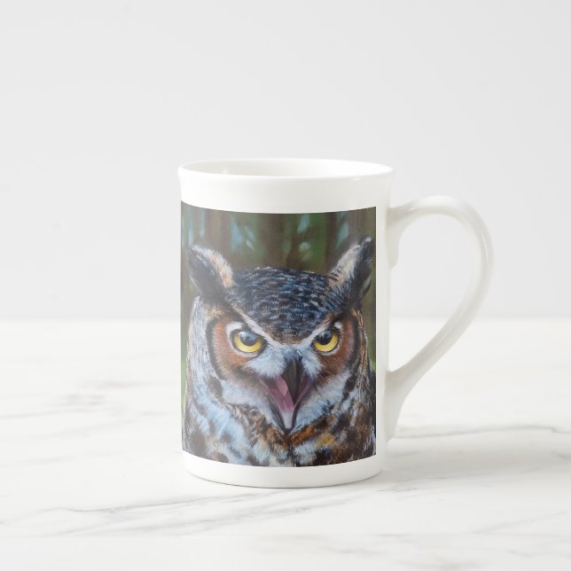 Screeching Owl Latte Mug (Right)