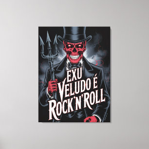 Screen printing Exu Veludo is Rock'N'Roll #1 Canvas Print