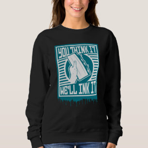 Screen Printing Squeegee Printing Obey Ink Design  Sweatshirt