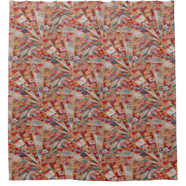 Screens Oriental Fabric Shower Curtain (Front)