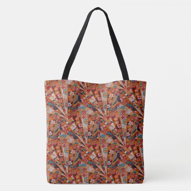 Screens Oriental Fabric Tote Bag (Back)