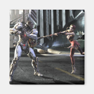 Screenshot: Cyborg vs Harley Magnet