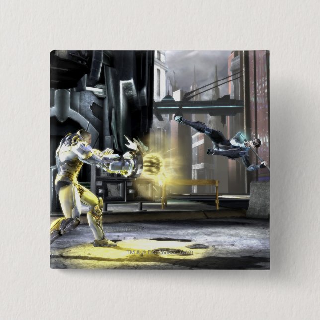 Screenshot: Cyborg vs Nightwing 2 15 Cm Square Badge (Front)