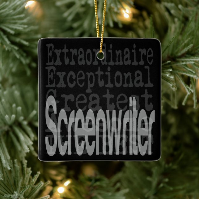 Screenwriter Extraordinaire Ceramic Ornament (Tree)