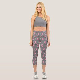 Screw Breast Cancer Capri Leggings