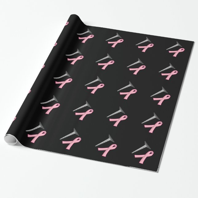 Screw Breast Cancer! Survivors Humour Wrapping Pap Paper (Unrolled)