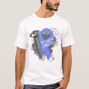 Screw Cancer - Grunge Oesophageal Cancer T-Shirt