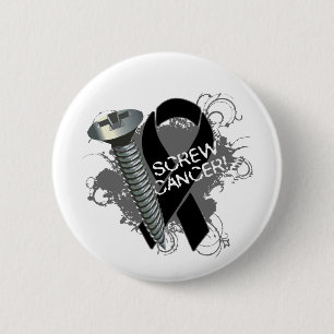Screw Cancer - Grunge Skin Cancer 6 Cm Round Badge