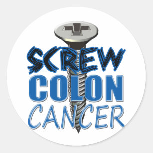 Screw Colon Cancer Classic Round Sticker