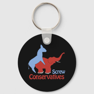 Screw Conservatives Key Ring