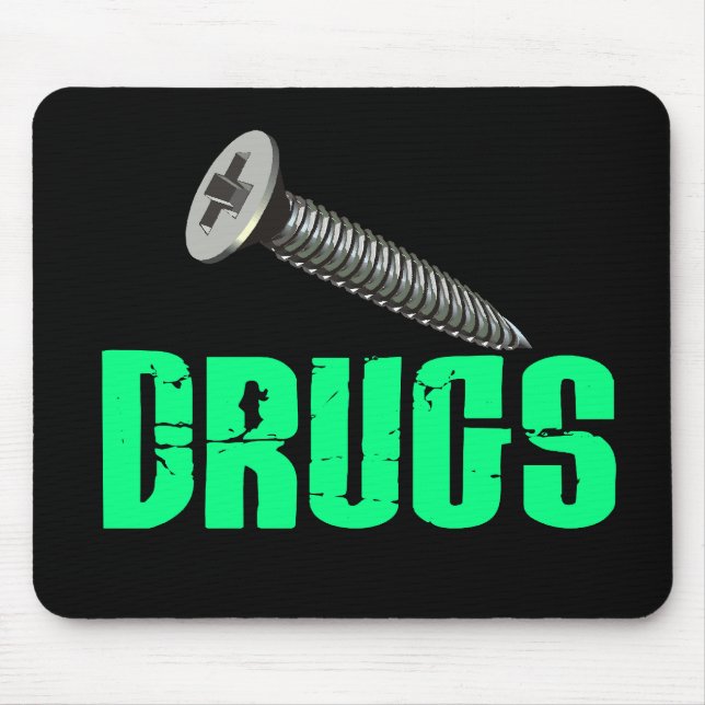 Screw Drugs Light Green Mouse Pad (Front)