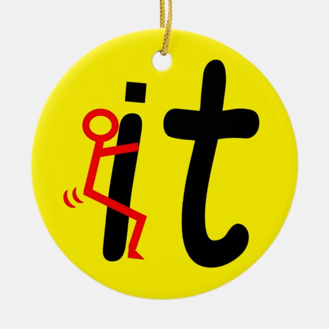 SCREW IT CERAMIC TREE DECORATION (Front)