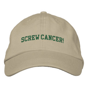 Screw Liver Cancer Emerald Green Block Letters Embroidered Hat