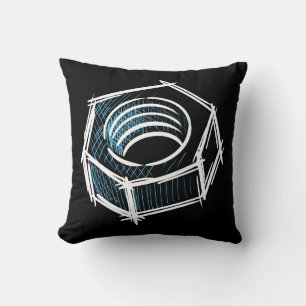Screw nut, hand drawn. Wrench, Mechanic Cushion