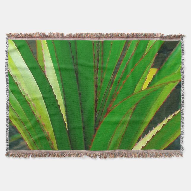 Screw Pine Closeup Throw Blanket (Front)