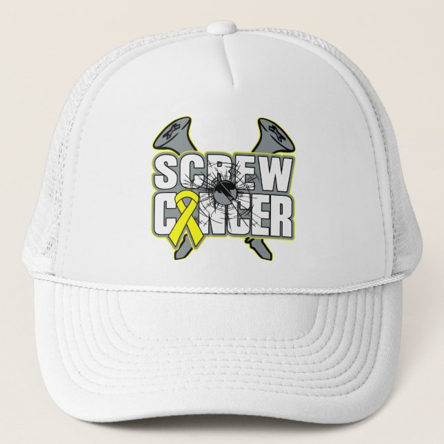 Screw Sarcoma Cancer Trucker Hat (Front)