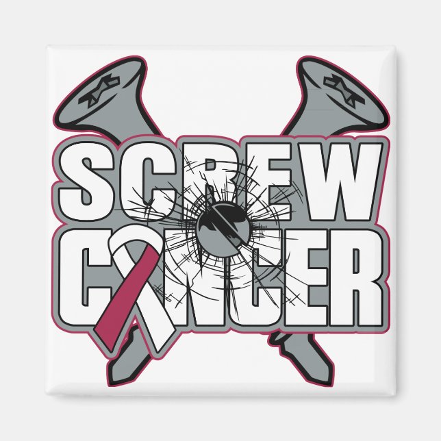 Screw Throat Cancer Magnet (Front)
