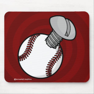 Screwball Mousepad (Spiral Red BG)
