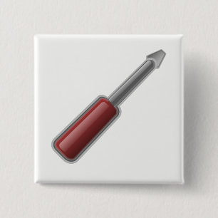 Screwdriver 15 Cm Square Badge