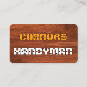 Screwed In Panel Handyman Name Business Card