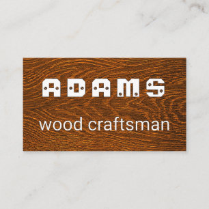 Screwed In Panel Your Name Business Card