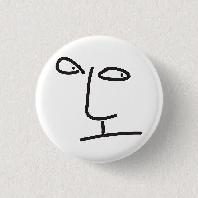 scribbbleface 3 cm round badge (Front)