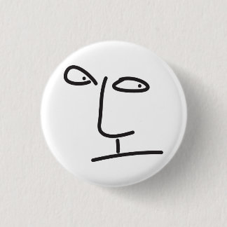 scribbbleface 3 cm round badge
