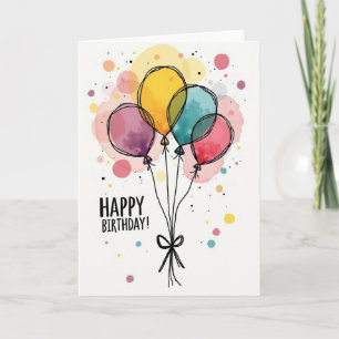 Scribble Art Birthday Card
