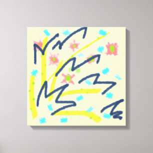 Scribble Buds Canvas Art Print 