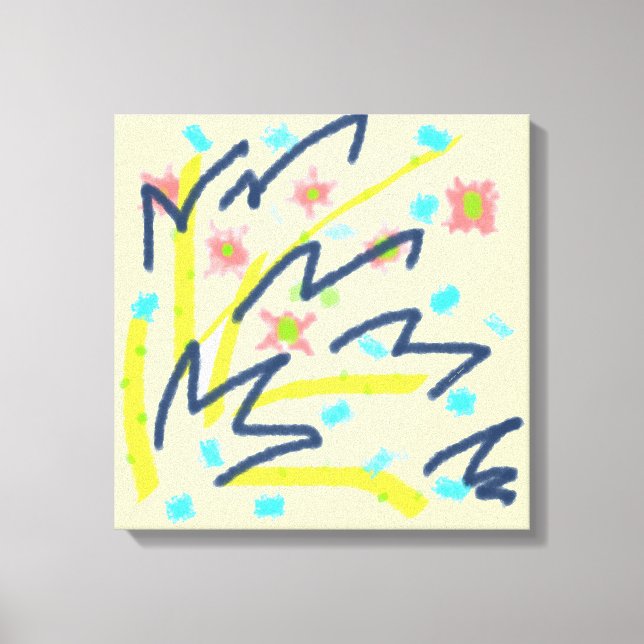 Scribble Buds Canvas Art Print  (Front)