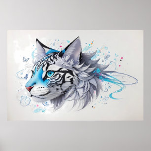 scribble design of a tiger poster