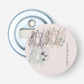 Scribble design - we are all a work in progress bottle opener