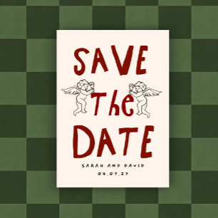 Scribble Funny Doodle Save the date Invitation
