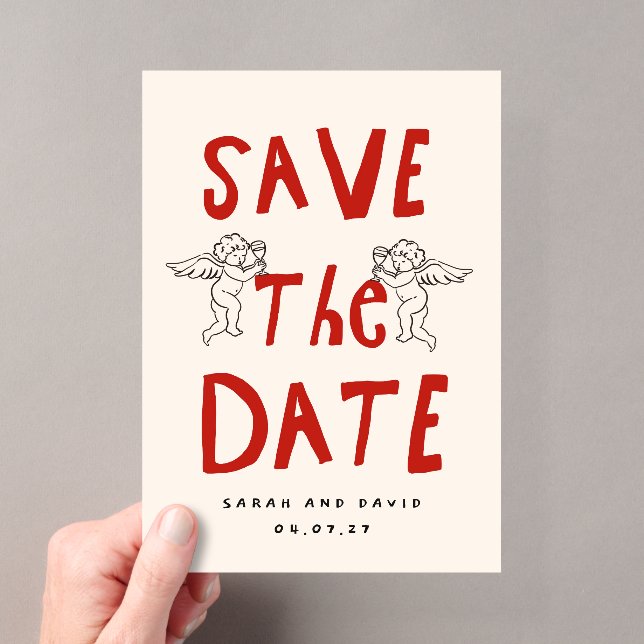 Scribble Funny Doodle Save the date Invitation (Insitu (Handheld))