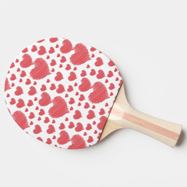 Scribble Hearts Ping Pong Paddle (Side)