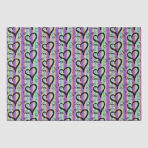 Scribble Love Xoxo Heart Stripe Tissue Paper