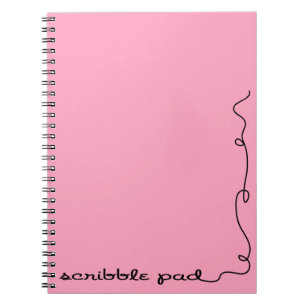 Scribble Pad Pink Spiral Notebook