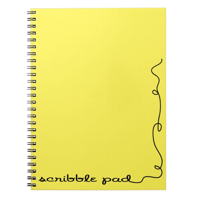 Scribble Pad Yellow Notebook (Front)