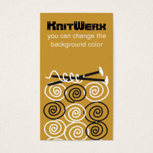 scribble yarn balls knitting needles gift tag card