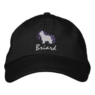 Scribbled Briard Embroidered Hat