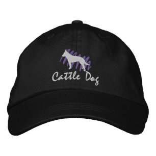 Scribbled Cattle Dog Embroidered Hat