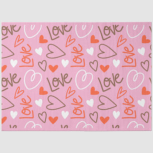 Scribbled Love Hearts Tissue Paper