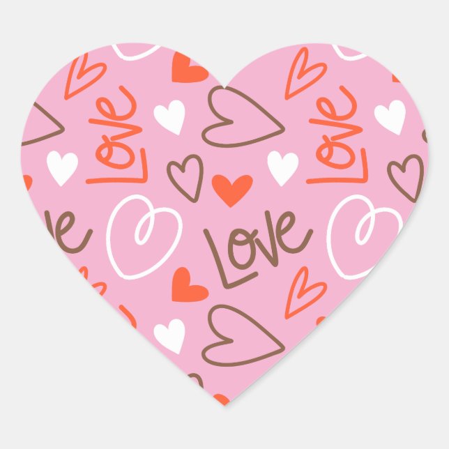  Scribbled Love Sticker (Front)