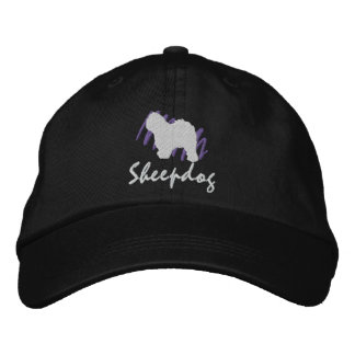 Scribbled Old English Sheepdog Embroidered Hat
