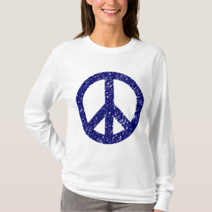 Scribbled Peace Symbol - Deep Navy T-Shirt