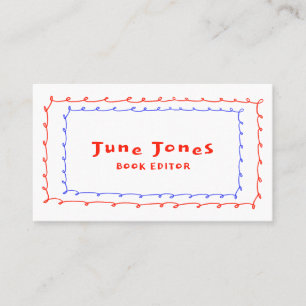 Scribbled Pencil Loops Doodle Handmade Whimsical  Business Card