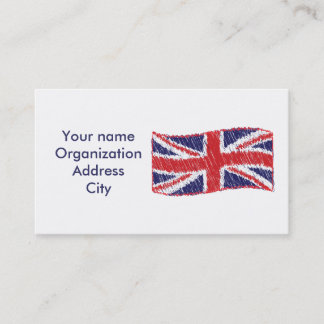 Scribbled Union Flag Business Card