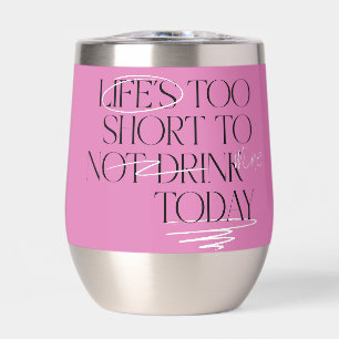 Scribbled Wine Mood – Stemless Wine Tumbler
