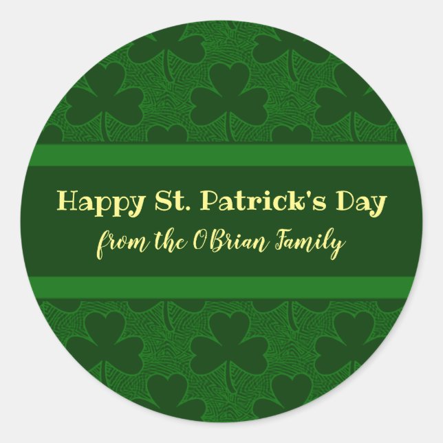 Scribbleprint Clover Classic Round Sticker (Front)